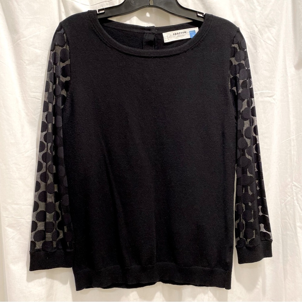 Anthropologie Sparrow Dotlace Pullover Sweater Size M